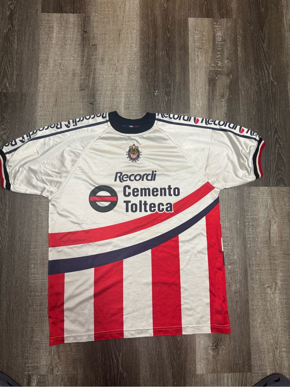 Chivas Cemento Tolteca Soccer Jersey - White / Red / Navy